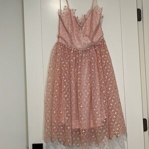 NWT Zac Posen Viola Lace Pink Salmon Dress